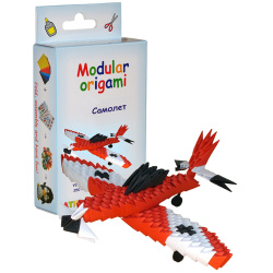Avion Origami Set roșu Origami