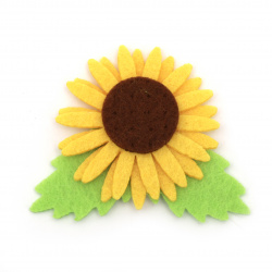 Sunflower Felt, 55x67 mm - 5 Pieces