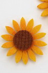 Λουλούδι για διακόσμηση με κόλλα  40 mm πορτοκαλί -10 τεμάχια 