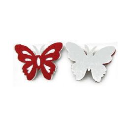 Butterfly felt 30x40 mm 2 layers -10 pieces
