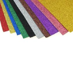 EVA foam glitter mixed colors, A4 Sheet 20x30cm 2mm, 10 pieces