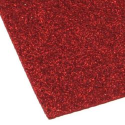 EVA Foam Glitter Red, A4 Sheet 20x30cm 2mm