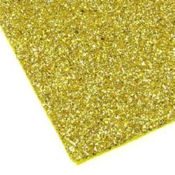 EVA Foam Glitter Gold, A4 Sheet 20x30cm 2mm DIY Craft, Decoration 