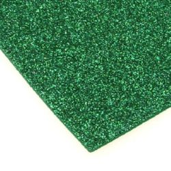 Material EVA / cauciuc microporos / 2 mm A4 20x30 cm cu brocart verde