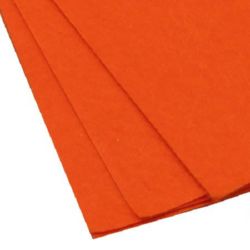 Felt Sheet, DIY Crafts 1 mm A4 20x30 cm color orange -1 pc