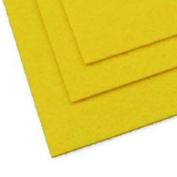 Fabric Felt Sheet, DIY Crafts Sewing Decoration 2 mm A4 20x30 cm color yellow -1 pc