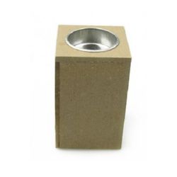 Wooden invention for pencils and tea candle holder 60x60x95 mm