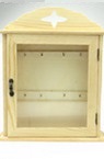 Κουτί ξύλινο 275x225x55 mm για κλειδιά με παράθυρο λευκό