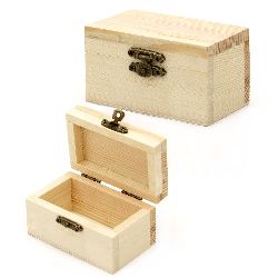 Wooden box for decoration 90 x 55 x 45 mm