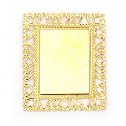 Baza pentru decorare metal 60x50 mm culoare auriu -10 bucăți