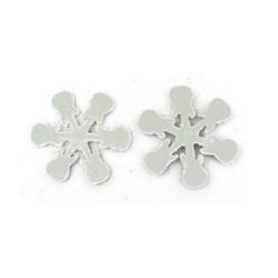 Snowflake decoration with brocade 65 mm