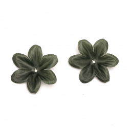 Fabric Leaf Branch for Decoration 60 mm green dark - 20 pieces