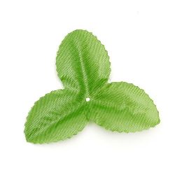 Fabric Leaf Branch for Decoration 80 mm green -3 grams ~ 10 pieces