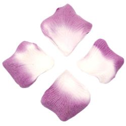 Paper Leaves for Decoration purple with white -144 pieces