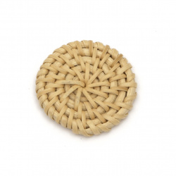 Element for decoration round rattan 31x6 mm handmade color natural