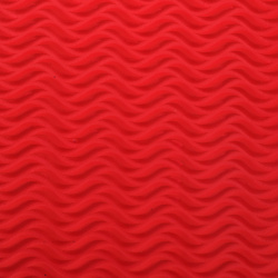 EVA материал /микропореста гума/ 2 мм А4 20x30 см на вълни червен