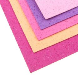 EVA Foam double-sided perforated with gloss for scrapbook & craft projects, A4 sheet 20x30cm, 2 mm 5 colors - 10 sheets