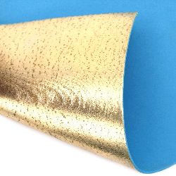 Material EVA / cauciuc microporos / 2mm A4 20x30 cm culoare aurie metalică