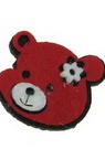 Bear felt embellishment Adhesive 30 mm -10 pieces