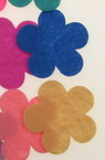 Flower made of felt, 34x1 mm, assorted colors - 10 pieces