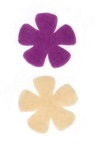 Flower Felt, 30x2 mm, Assorted Colors - 20 pieces