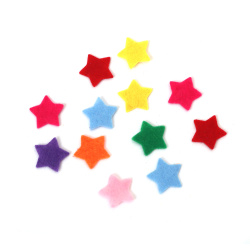 Felt Star 18x1 mm, Mix Colors - 20 pieces