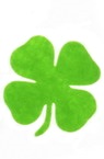 Clover with a light green felt handle, 65x2 mm - 5 pieces