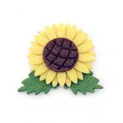 Pâslă de floarea-soarelui cu lipici 45x50 mm -10 bucăți