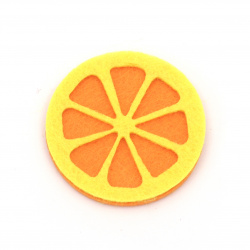 Orange felt 40x40 mm -10 pieces