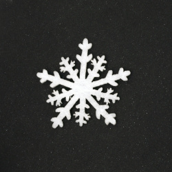 Snowflake felt  for decoration of scrapbook albums51x51 mm -10 pieces