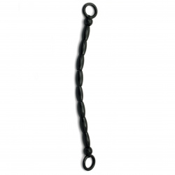Handles for bags with wooden beads 340 mm color black -2 pieces
