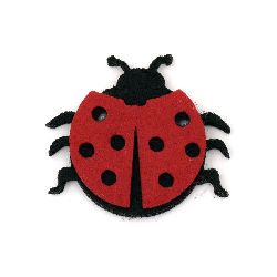 Felt Embellishment DIY Scrapbooking Ladybug felt with adhesive 39x43 mm -10 pieces