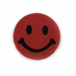Zâmbete de fetru de culoare roșie 40x4 mm 3 straturi -5 bucăți