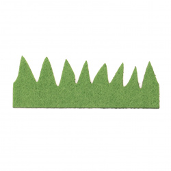 Grass from felt for decoration, school projects 100x33x1 mm - 10 pieces