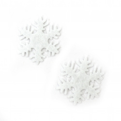 Felt Snowflake, 30x1 mm - Set of 20 Pieces