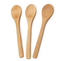 Natural Wooden Spoon / 130x30 mm - 2 pieces