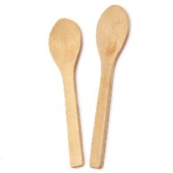 Natural Wooden Spoon / 170x39 mm - 2 pieces