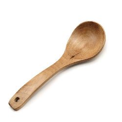 Wooden Spoon for Decoration 188x62 mm curved color wood