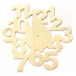 Wooden base for clock 290x280 mm numbers, white
