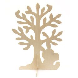 Wooden Tree for Decoration with Stand / 200x295 mm 