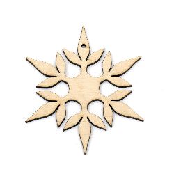 Wooden pendant for decoration 100x100 mm №LK05