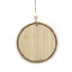 Wooden panel  for decoration with twine  150x8 mm round-1 piece