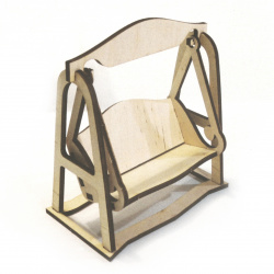 Balansoar din lemn pentru decor 5,5x9,5x12 cm