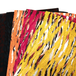 EVA Material /Micro-porous Rubber/ A4 (21x29.7 cm) 2 mm with Textile Coating Imitating Animal Patterns - 10 Pieces