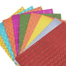 EVA Foam Sheets / ASSORTED Colors and Patterns / 2 mm, A4  (20x30 cm) - 10 pieces