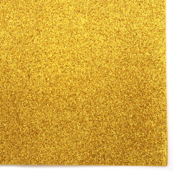 EVA foam / Microcellular Foam / 2 mm A4 (20x30 cm) with Gold Glitter
