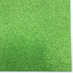 EVA Foam / Microcellular Foam / 2 mm A4 (20x30 cm) with Lime Glitter