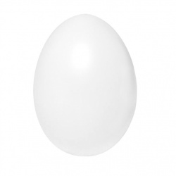 Яйце пластмаса 180 мм с една дупка 3 мм бяло - 1 брой