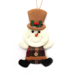 Christmas Decoration Snowman, 15x25x5~7 cm