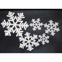 Anti-static Polyethylene Foam Snowflakes / 5 sizes: 140 mm, 160 mm, 210 mm, 260 mm, 350 mm;  Thickness: 5 mm - 5 pieces